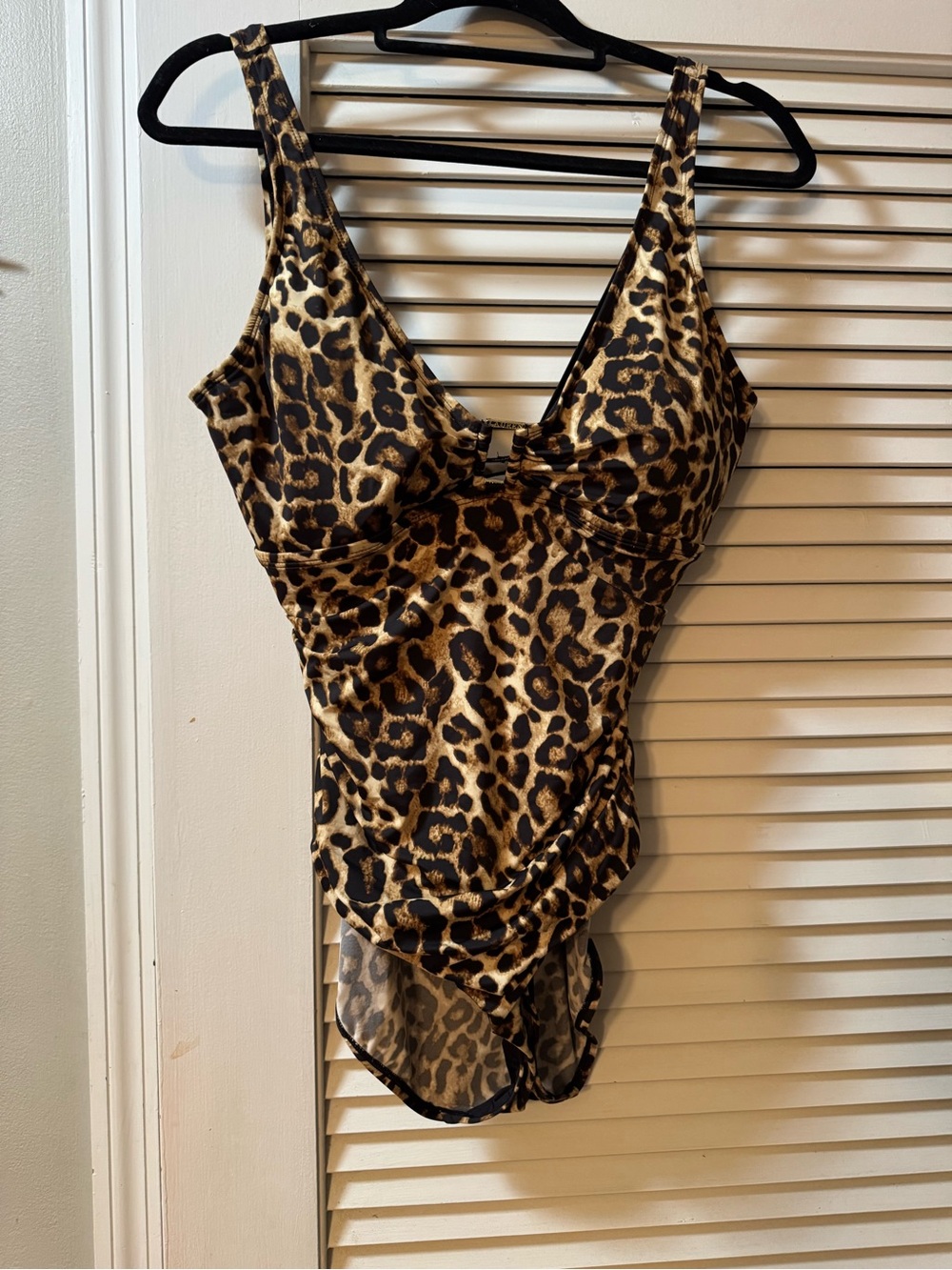 LAUREN Ralph Lauren Leopard Print One-Piece Swimsuit size 14